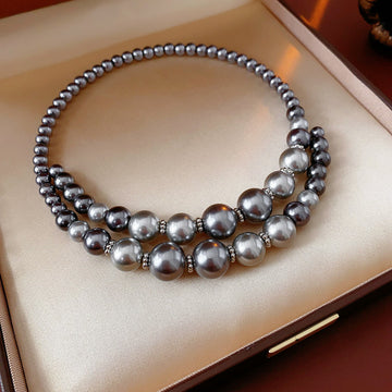 N2630 - Vintage Silver Pearl Necklace